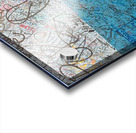 Graffiti-Covered Wall with Seated Man Acrylic print