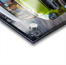 Lime-Green Vintage Taxi Impression Acrylique