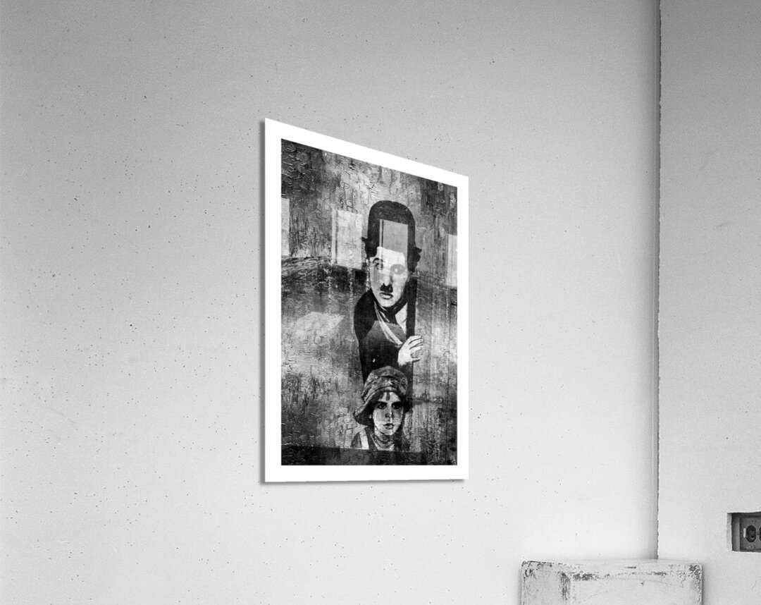 Chaplin & Child Portrait Impression acrylique