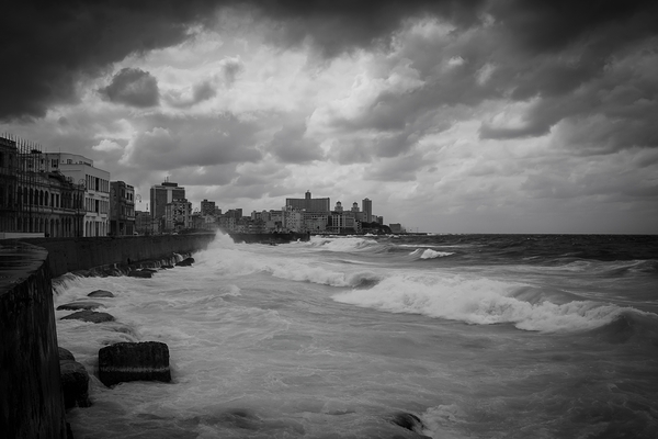 Storm at the Malecon Print