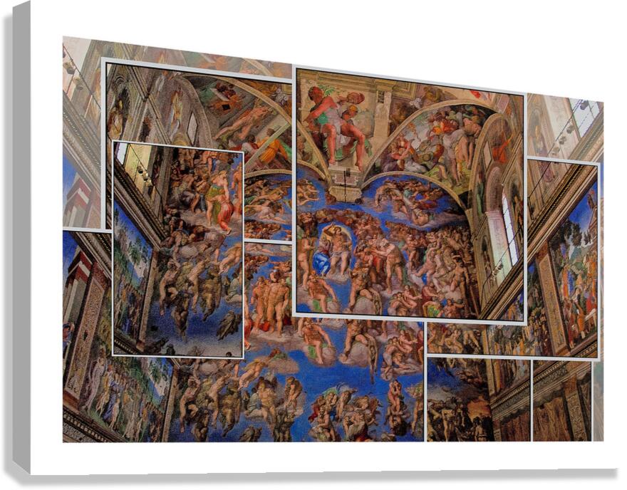 Sistine Chapel Collage Canvas Print