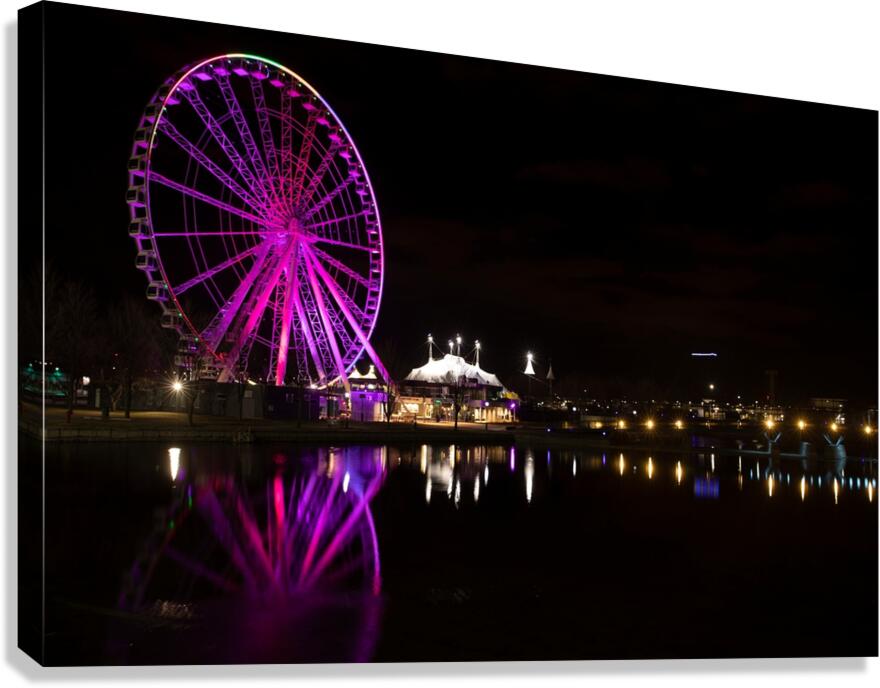 Night Magic at the Old Port – Montreal Canvas Print