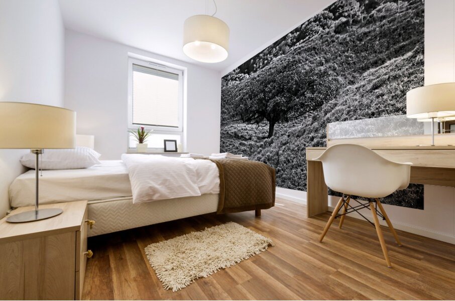 Lone Tree in the Hills Mural print