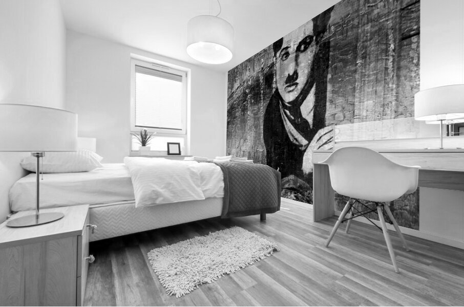 Chaplin & Child Portrait Impression murale