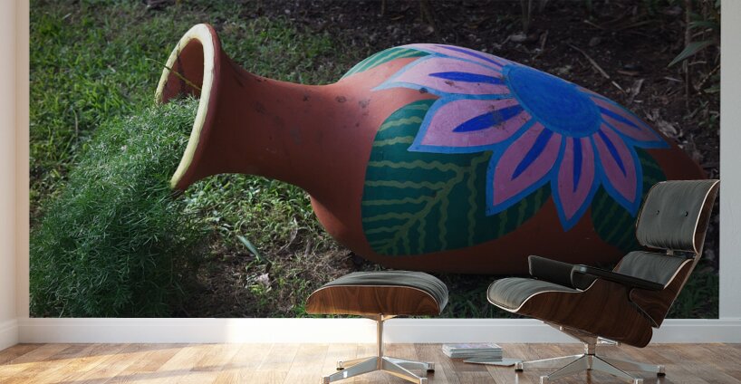 Painted Garden Pot Wall Murals