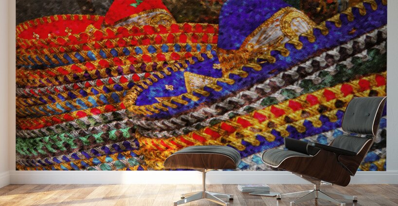 Sombrero Pattern Dance Wall Murals