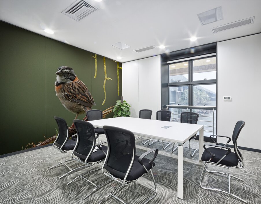 Perched in the Green Mist Wall Printing