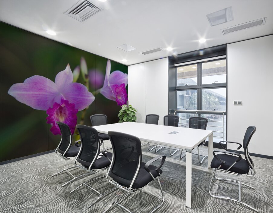 Purple Orchid Pair Wall Printing