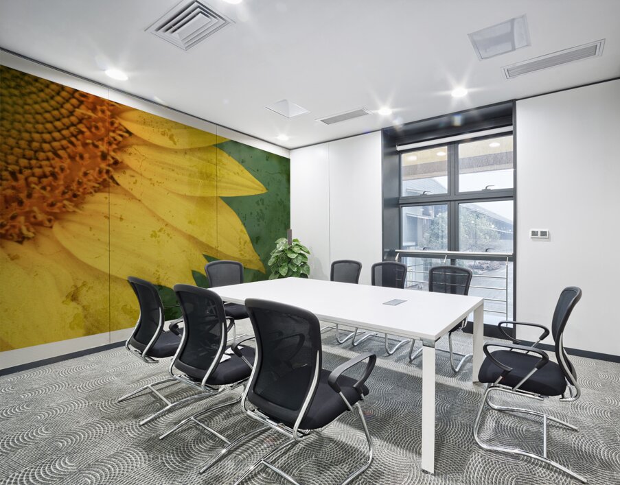 Sunflower Glow Wall Printing