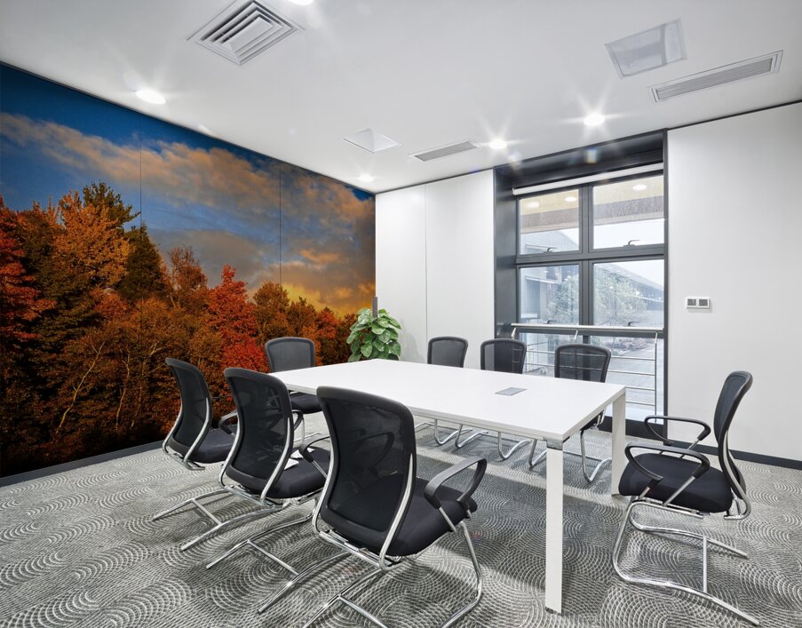 Golden Hour in the Treetops Wall Printing