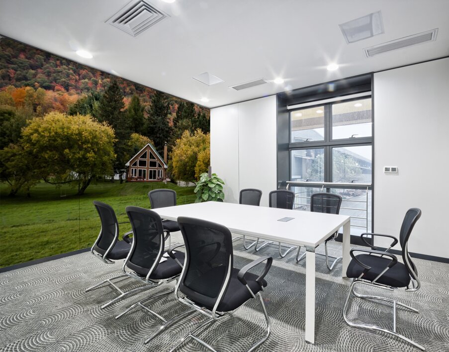 Autumn Cabin Escape Wall Printing